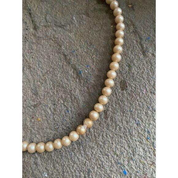 Vintage Necklace Pearl Collar Secretary Library NG - Picture 6 of 7